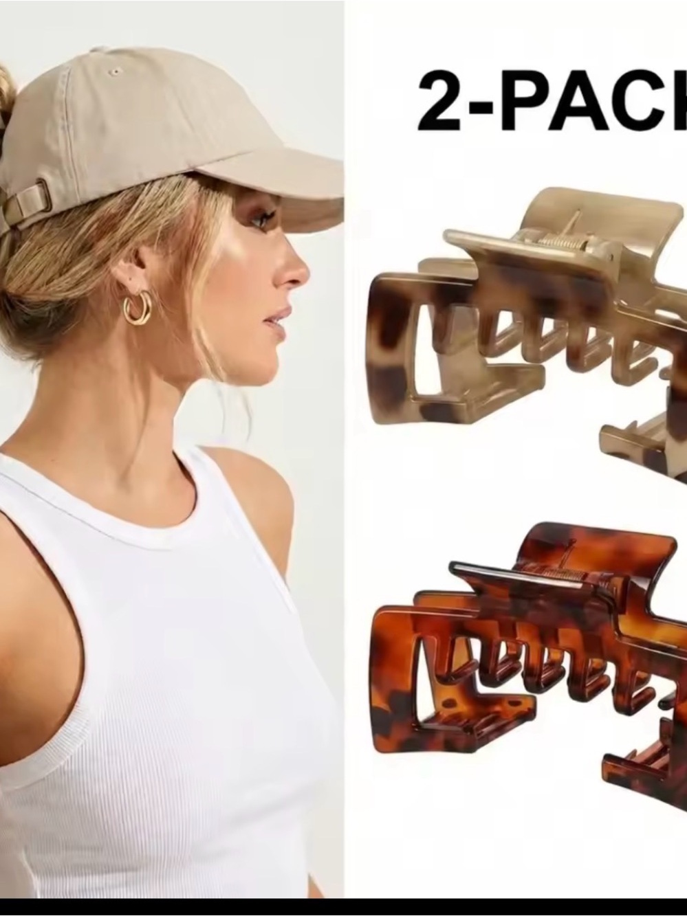 Classic Tortoiseshell and Beige Hair Claw Clip Set - Women Accessories